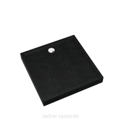 Brodzik CAMERON BLACK STONE 80x80 wys12 Schedpol Schedline 3ST.C2K-8080/C/ST