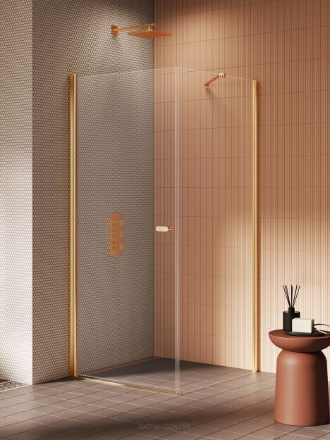 Złota szczotkowana kabina prysznicowa 100x110 NEW SOLEO GOLD BRUSHED New Trendy K-4192