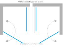 Złota szczotkowana kabina prysznicowa 80x90 NEW SOLEO GOLD BRUSHED New Trendy K-4178 - 4