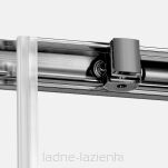 Grafitowe drzwi prysznicowe  100 lewe PRIME GUNMETAL BRUSHED New Trendy D-0885A - 4