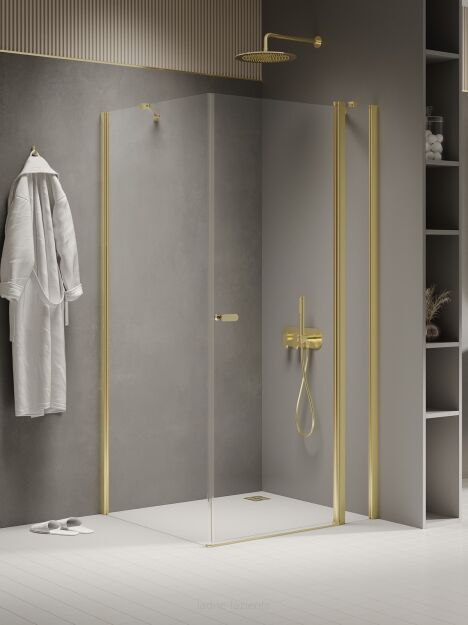 Złota kabina prysznicowa 100x90 NEW SOLEO LIGHT GOLD L/P NEW TRENDY K-1859