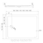 Brodzik 80x100 h4,5 MILD NEW TRENDY B-0633 - 3