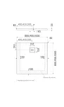 Brodzik PROTOS CASHMERE STONE 90x90 kremowy Schedline 3SP.P2K-9090/PK/ST-M1/PK/ST - 7