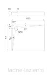 Brodzik Solidstep 80x100 biały gładki wysoki 11 Schedline  3ST.S1P-80100 - 8