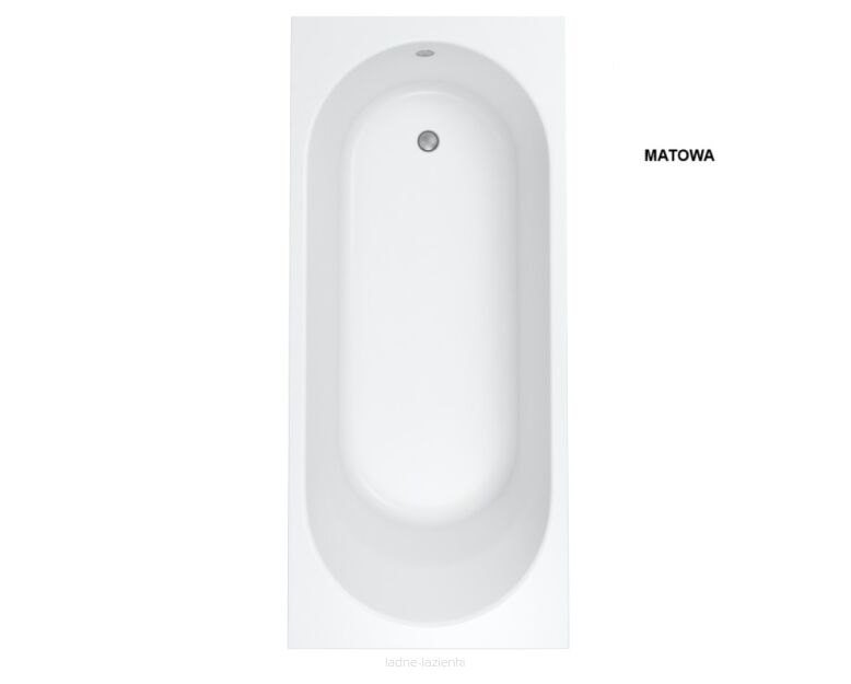 Biała matowa wanna 160x70  SOLIA WHITE MAT na stelażu Schedline 3WST.S1P-16070/B/MG