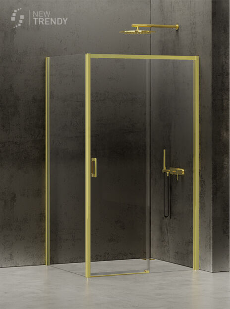 Złota Kabina prysznicowa 120x100 P rozsuwana PRIME LIGHT GOLD New Trendy D-0425A/D-0225B