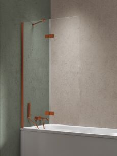 Miedziany parawan nawannowy NESTA COPPER BRUSHED 100x150 lewy 6mm New Trendy P-0251