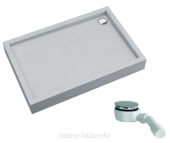 Schedpol brodzik Favory Plus White Stone 80x100 wys16 Schedline 3ST.F1P-80100/B/ST