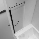 Złoty Parawan nawannowy New SOLEO GOLD BRUSHED 110x140 lewy składany New Trendy P-0187 - 8