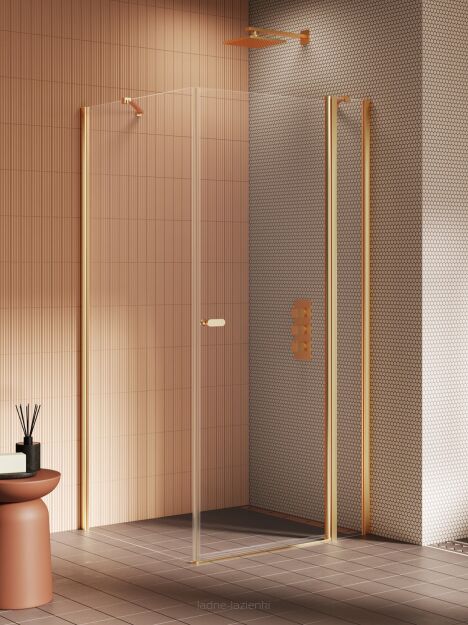 NEW TRENDY kabina prysznicowa NEW SOLEO GOLD BRUSHED 110x110x195  L/P K-4216
