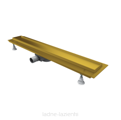 Odpływ Liniowy ZŁOTY SLIGHT LINE LOW GOLD PLATE 90 wys6,5 Schedpol Schedline SOLPLZ-90035LOW