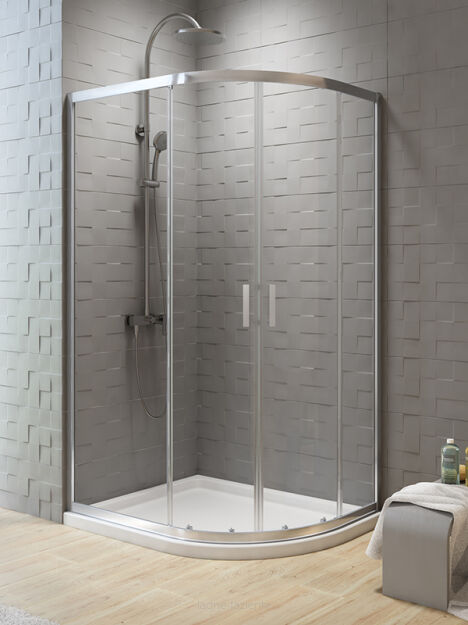 NEW TRENDY Kabina asymetryczna półokrągła NEW VARIA 100x80 k-5470 ( następca do K-0507)