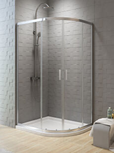 NEW TRENDY Kabina asymetryczna półokrągła NEW VARIA 100x80 k-5470 ( następca do K-0507)