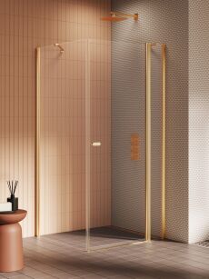 NEW TRENDY kabina prysznicowa NEW SOLEO GOLD BRUSHED 110x120x195  L/P K-4217
