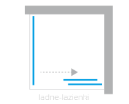 Złota Kabina prysznicowa 130x80 P rozsuwana PRIME LIGHT GOLD New Trendy D-0427A/D-0223B - 9