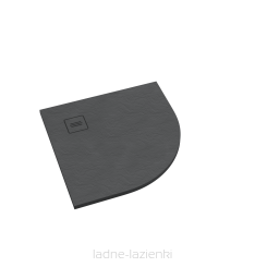Brodzik PROTOS GREY STONE 90x90 półokragły szary Schedpol Schedline 3SP.P1O-9090/S/ST-M1/S/ST