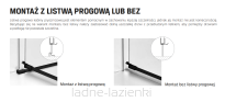 NEW TRENDY Kabina prysznicowa AVEXA BLACK 120x100 lewa czarna EXK-1602 - 9