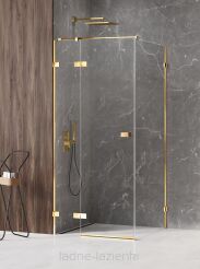 NEW TRENDY Kabina prysznicowa AVEXA GOLD SHINE 110x90 lewa złota połysk EXK-1850