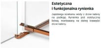 Miedziana Kabina prysznicowa 120x90 AVEXA COPPER BRUSHED  NEW TRENDY EXK-3686 - 4