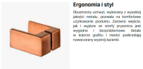 Miedziana Kabina prysznicowa 120x90 AVEXA COPPER BRUSHED  NEW TRENDY EXK-3686 - 8