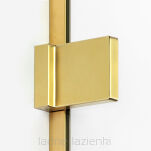 Kabina Walk In AVEXA GOLD BRUSHED 100 złota szczotkowana z ramką NEW TRENDY EXK-3135 - 4