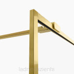 Kabina Walk In AVEXA GOLD BRUSHED 100 złota szczotkowana z ramką NEW TRENDY EXK-3135 - 3