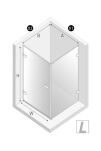 Kabina prysznicowa 80x80x200 cm New Trendy OXIA Nickel Brushed  Lewa AXJ-1137 - 3