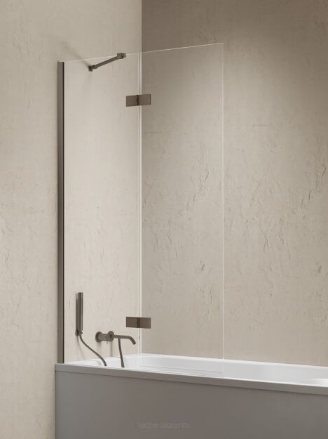 Parawan nawannowy NESTA GUNMETAL BRUSHED 100x150 lewy 6mm New Trendy P-0257