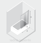 Parawan rozsuwany nawannowy SENSI 100x150 Gold Brushed NEW TRENDY P-0263 - 4