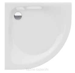 NEW TRENDY Brodzik CANTARE 80x80x6 akrylowy półokrągły B-0159