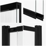 Parawan nawannowy czarny SENSI BLACK 100x150 przesuwno-składany NEW TRENDY P-0046 - 9