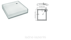 NOVELLINI Brodzik kwadratowy City A 80x80 VRS8014-30