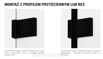 NEW TRENDY Kabina prysznicowa AVEXA BLACK 110x70 lewa czarna EXK-1827 - 9