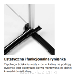 NEW TRENDY Kabina prysznicowa AVEXA BLACK 110x70 lewa czarna EXK-1827 - 11