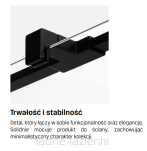 NEW TRENDY Kabina prysznicowa AVEXA BLACK 110x70 lewa czarna EXK-1827 - 7