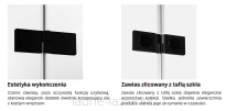 NEW TRENDY Kabina prysznicowa AVEXA BLACK 110x70 lewa czarna EXK-1827 - 10
