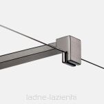 Kabina Walk In grafitiowa Nesta Gunmetal 100 szkło 8mm NEW TRENDY K-1757 - 7