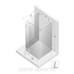 Kabina prysznicowa trójścienna AVEXA GOLD BRUSHED 90x120 lewa złota szczotkowana NEW TRENDY EXK-3081 - 11