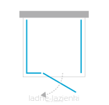 Kabina prysznicowa trójścienna AVEXA GOLD BRUSHED 90x120 lewa złota szczotkowana NEW TRENDY EXK-3081 - 10