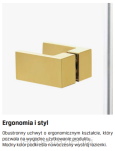 Kabina prysznicowa trójścienna AVEXA GOLD BRUSHED 90x120 lewa złota szczotkowana NEW TRENDY EXK-3081 - 7