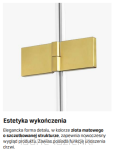Kabina prysznicowa trójścienna AVEXA GOLD BRUSHED 90x120 lewa złota szczotkowana NEW TRENDY EXK-3081 - 5