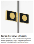 Kabina prysznicowa trójścienna AVEXA GOLD BRUSHED 90x120 lewa złota szczotkowana NEW TRENDY EXK-3081 - 6