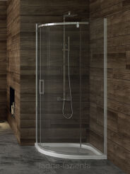 NEW TRENDY Kabina półokrągła  NEW KOMFORT czyste 90X90X195 K-0436