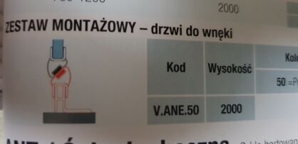 Sanswiss Annea  zestaw montażowy do wnęki do modeli drzwi annea  V.ANE.50