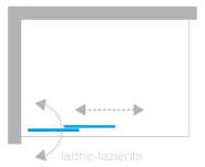 Parawan rozsuwany nawannowy SENSI 100x150 Copper Brushed NEW TRENDY P-0264 - 2