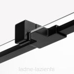 Kabina Walk in AVEXA BLACK 90 czarna ścianka wolnostojąca NEW TRENDY EXK-2050 - 7