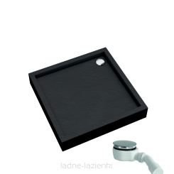 Schedpol brodzik Favory Plus Black Stone 90x90 wys16 Schedline 3ST.F1K-9090/C/ST