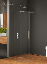 NEW TRENDY Kabina Walk In SMART 150 srebrna szkło 8mm EXK-4092