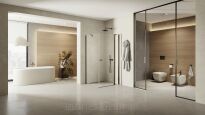 Grafitowa kabina prysznicowa 80x70 NEW SOLEO GUNMETAL BRUSHED New Trendy K-4389 - 3
