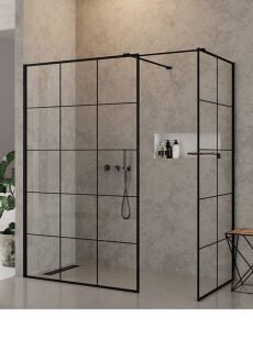 Kabina Walk in NEW MODUS BLACK 170x100 NEW TRENDY EXK-0117